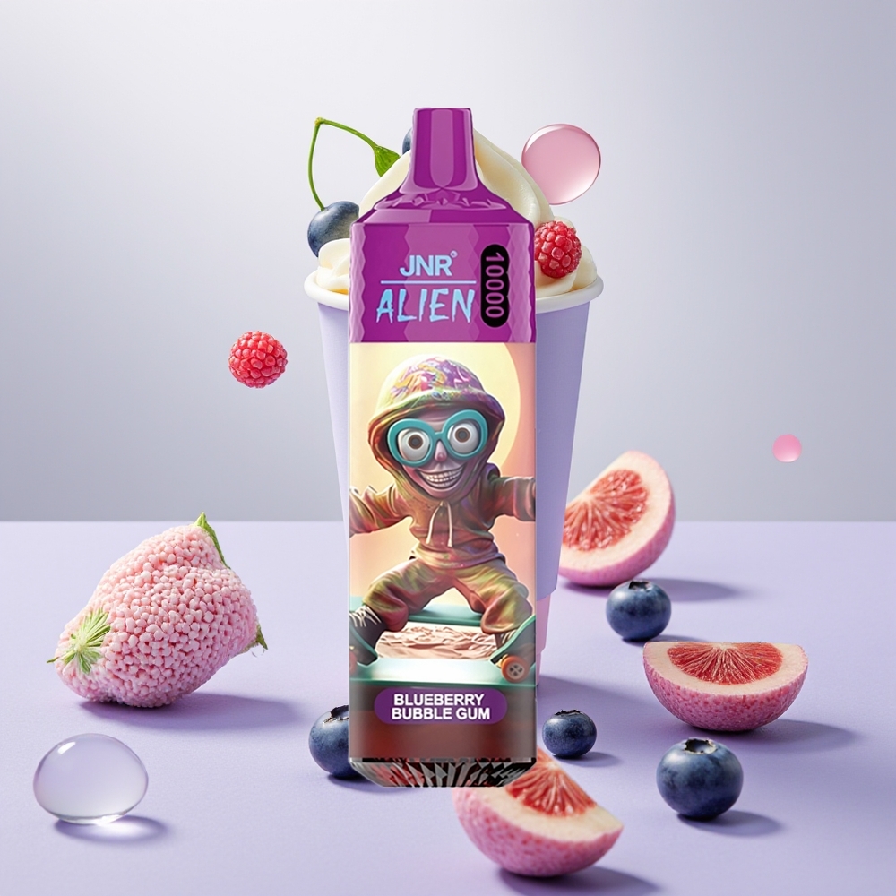 Wholesale Turkey JNR Alien 10000 Puff RGB LED Blueberry Bubble Gum