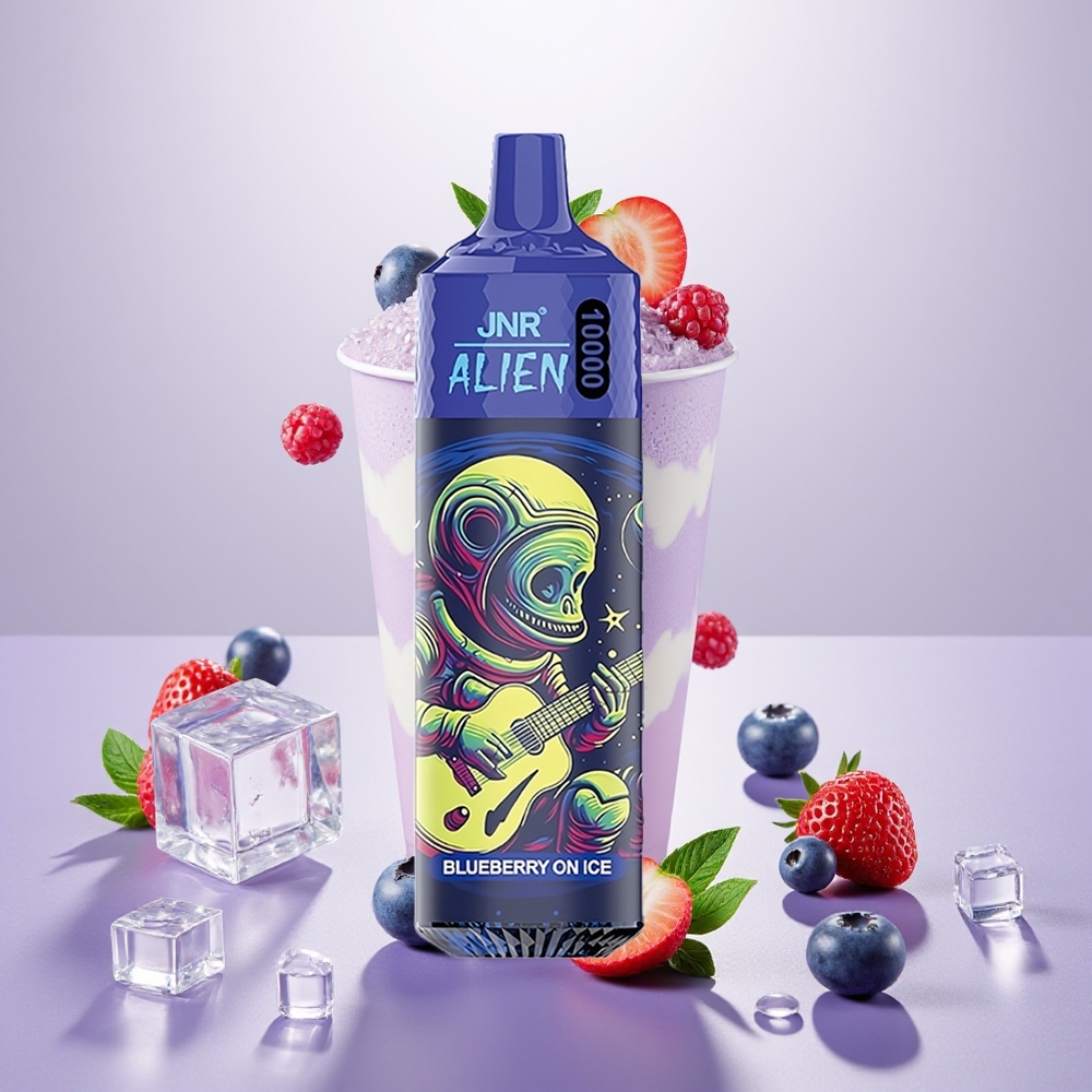 Wholesale Turkey JNR Alien 10000 Puffs 850mAh LED Mavi Böğürtlen Buzlu