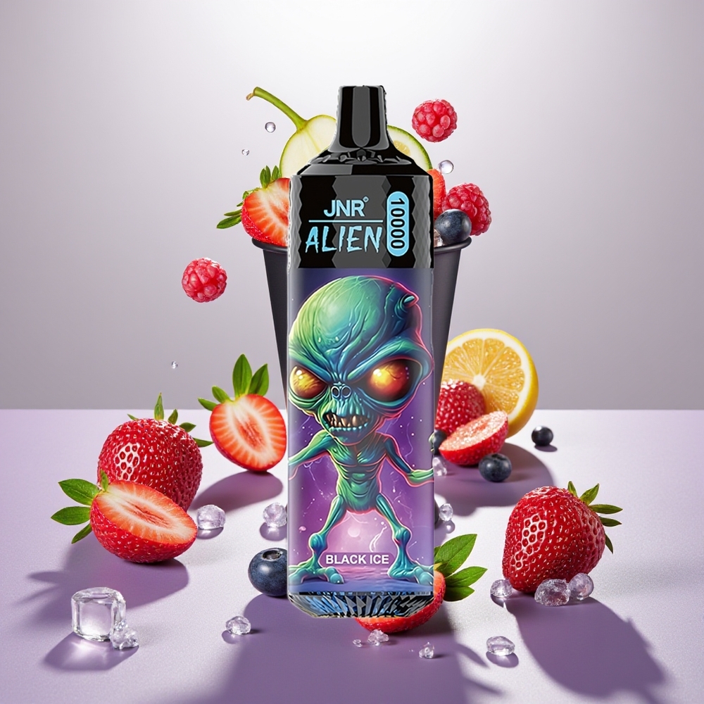 Wholesale Turkey JNR Alien 10000 Puffs 850mAh LED Siyah Buz