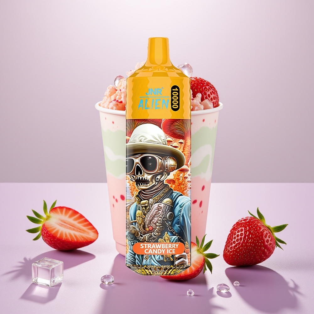 Wholesale Turkey JNR Alien 10000 Puffs LED Çilek Şeker Buz