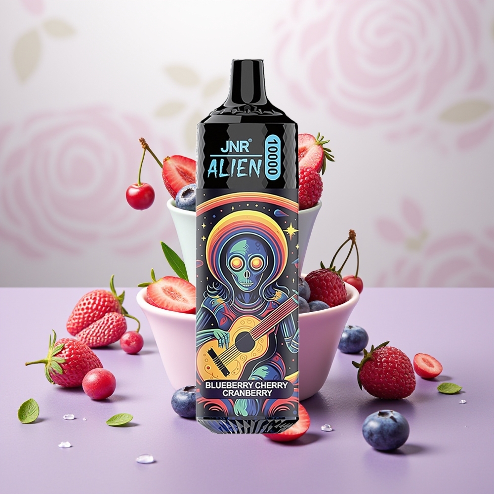 Wholesale Turkey JNR Alien 10000 Puffs RGB LED Blueberry Cherry Cranberry (Yaban Mersini Kiraz Kuşburnu)
