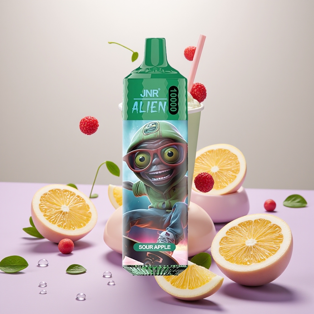 Wholesale Turkey JNR Alien 10000 Puffs RGB LED Ekşi Elma