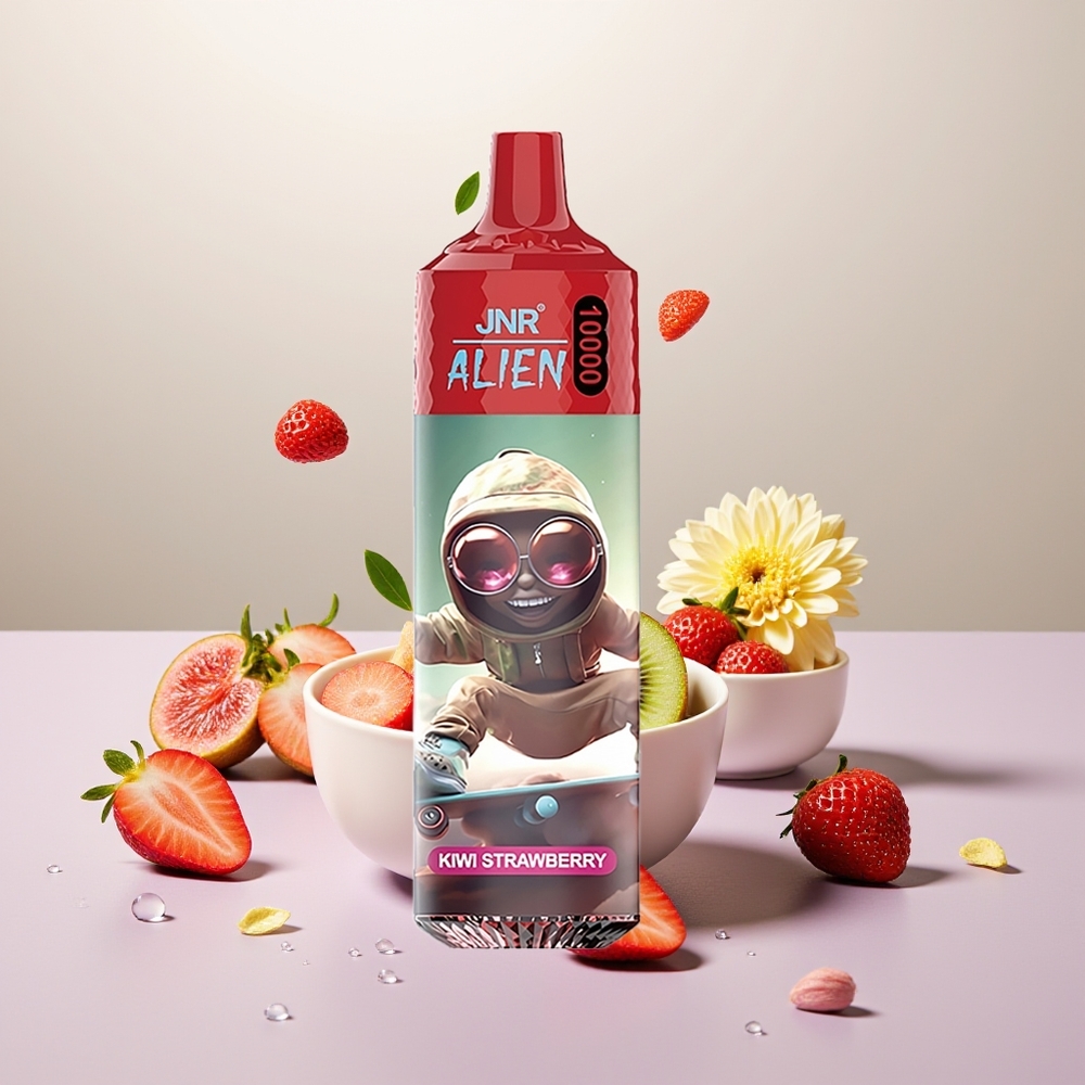Wholesale Turkey JNR Alien 10000 Puffs RGB LED Type-C Quick Charge Kivi Çilek