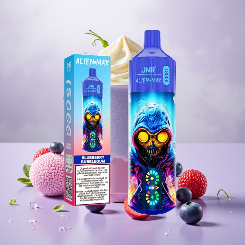 Wholesale Turkey JNR Alien Max 18000 Puffs Dual Mesh Coil Type-C Mavi Böğürtlenli Sakız