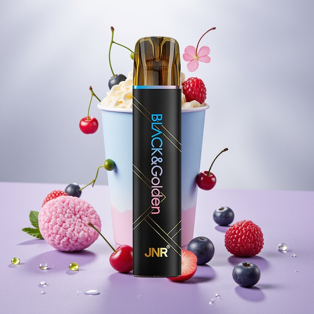 Wholesale Turkey JNR Black&Golden 800 Puffs 550mAh Mavi Ahududu Kiraz