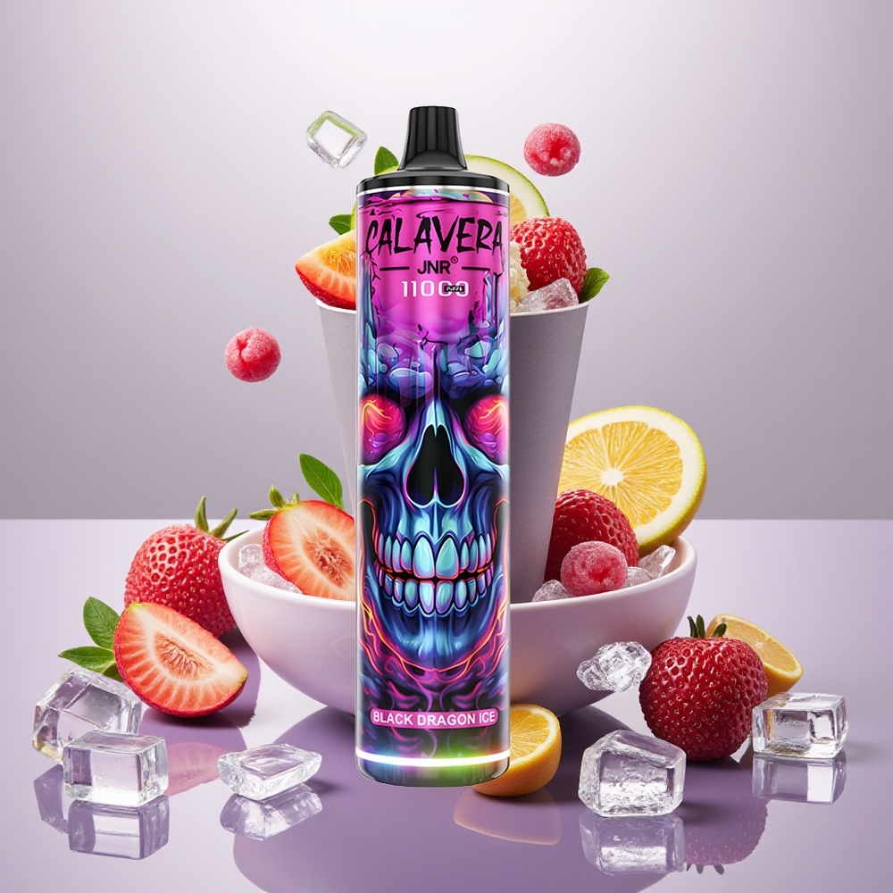 Wholesale Turkey JNR Calavera 11000 Puffs 850 mAh 21ml Siyah Ejderha Buz