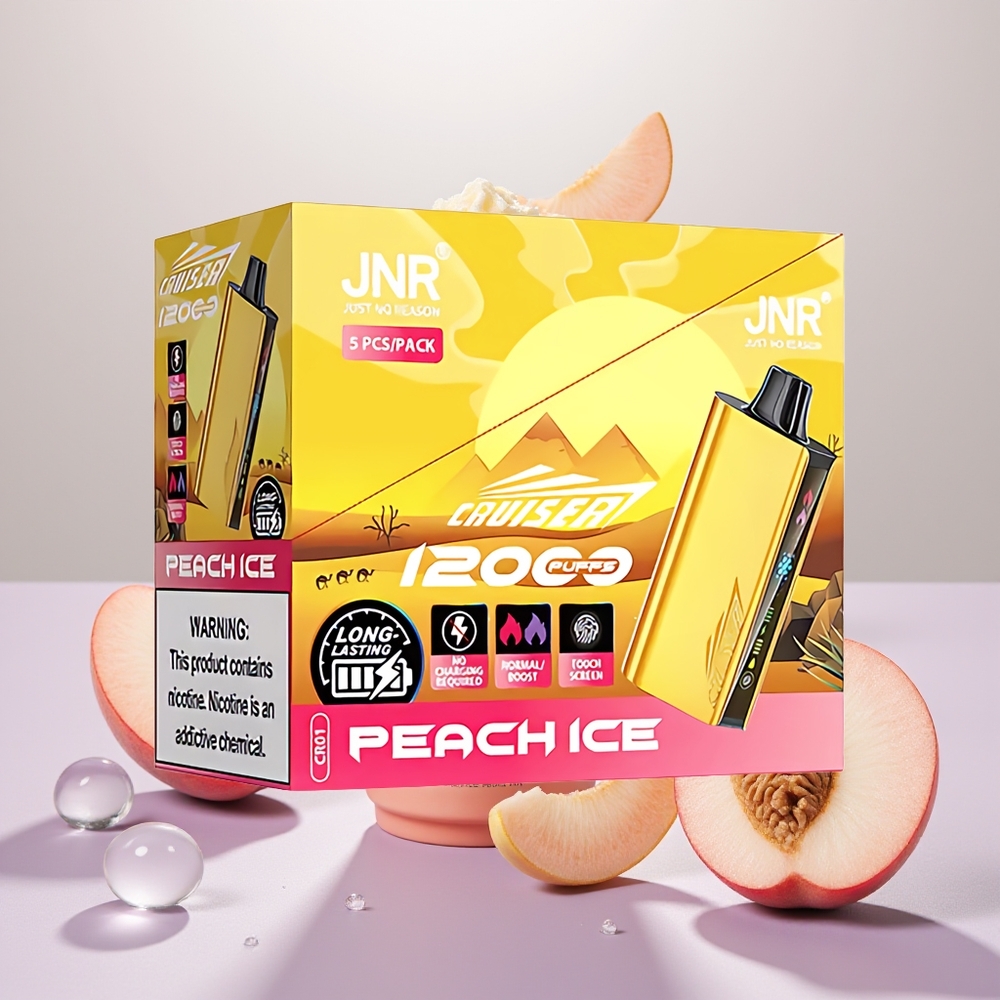 Wholesale Turkey JNR Cruiser 12000 Puf No-Charge Tek Kullanımlık Vape Şeftali Buz