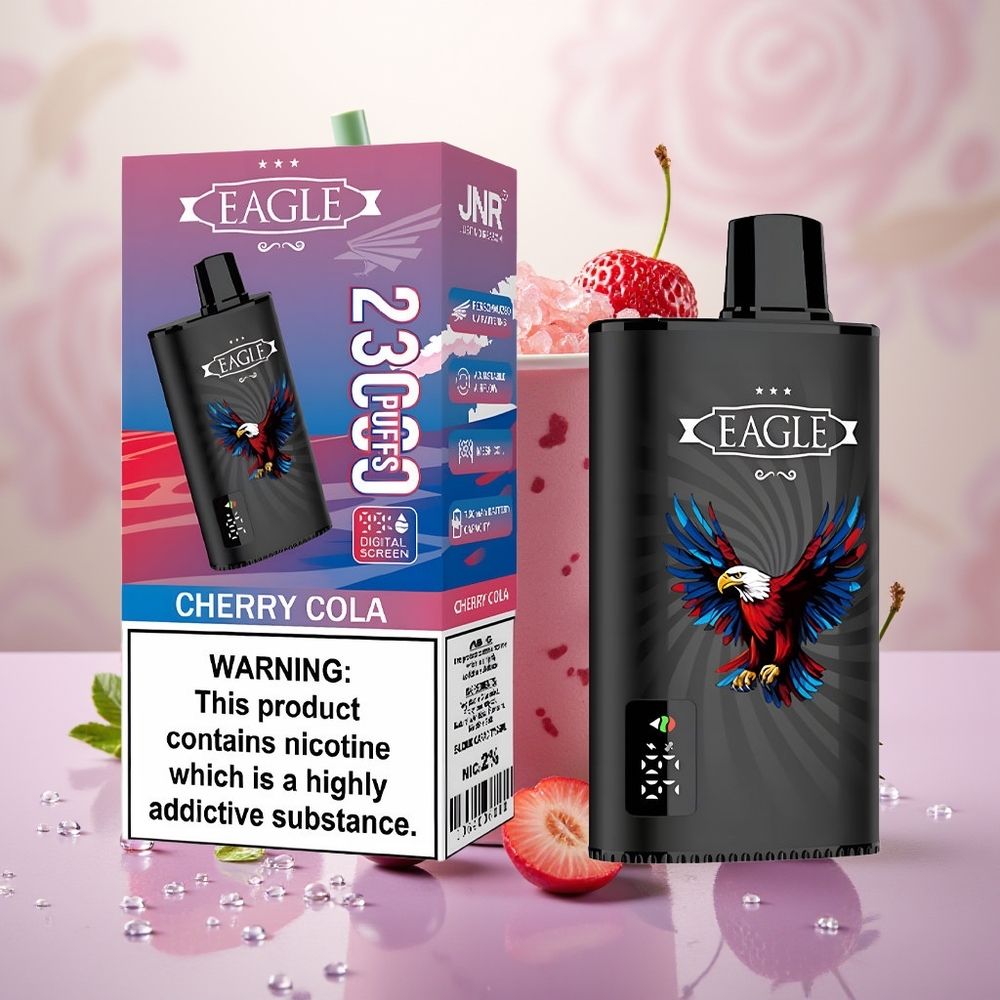 Wholesale Turkey JNR EAGLE Smart 23000 Puffs 25ml 2% Kiraz Kola Tek Kullanımlık Vape