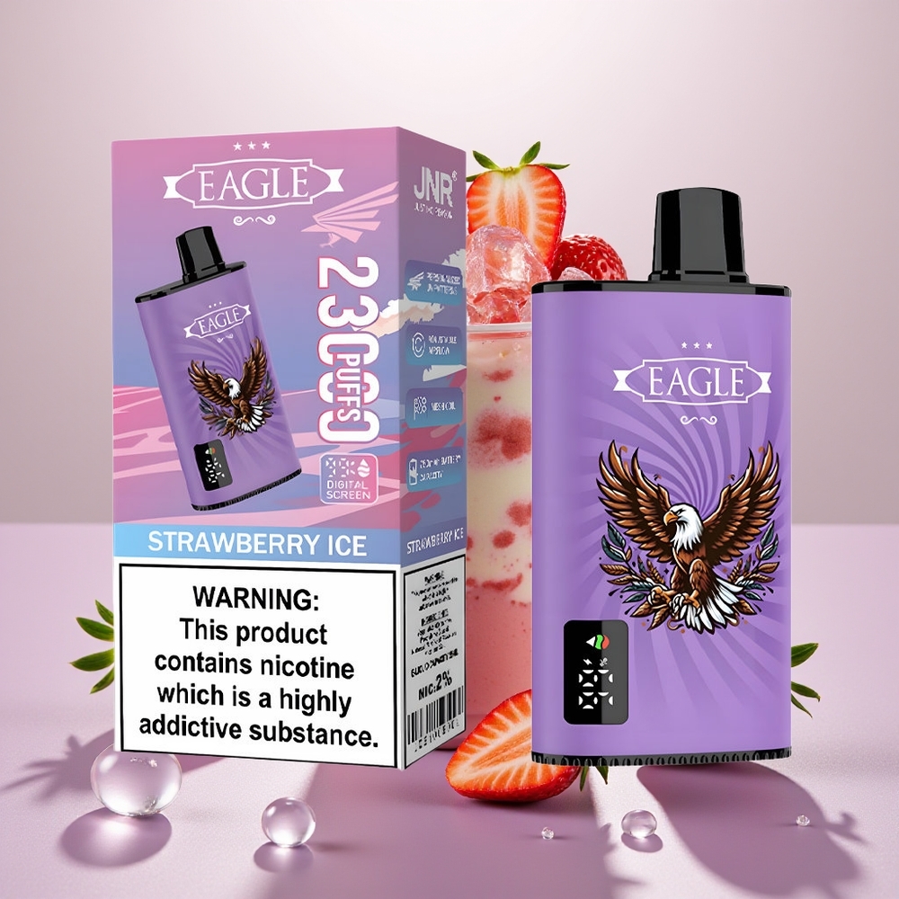 Wholesale Turkey JNR EAGLE Smart 23000 Puffs 25ml Çilek Buz Tek Kullanımlık Vape