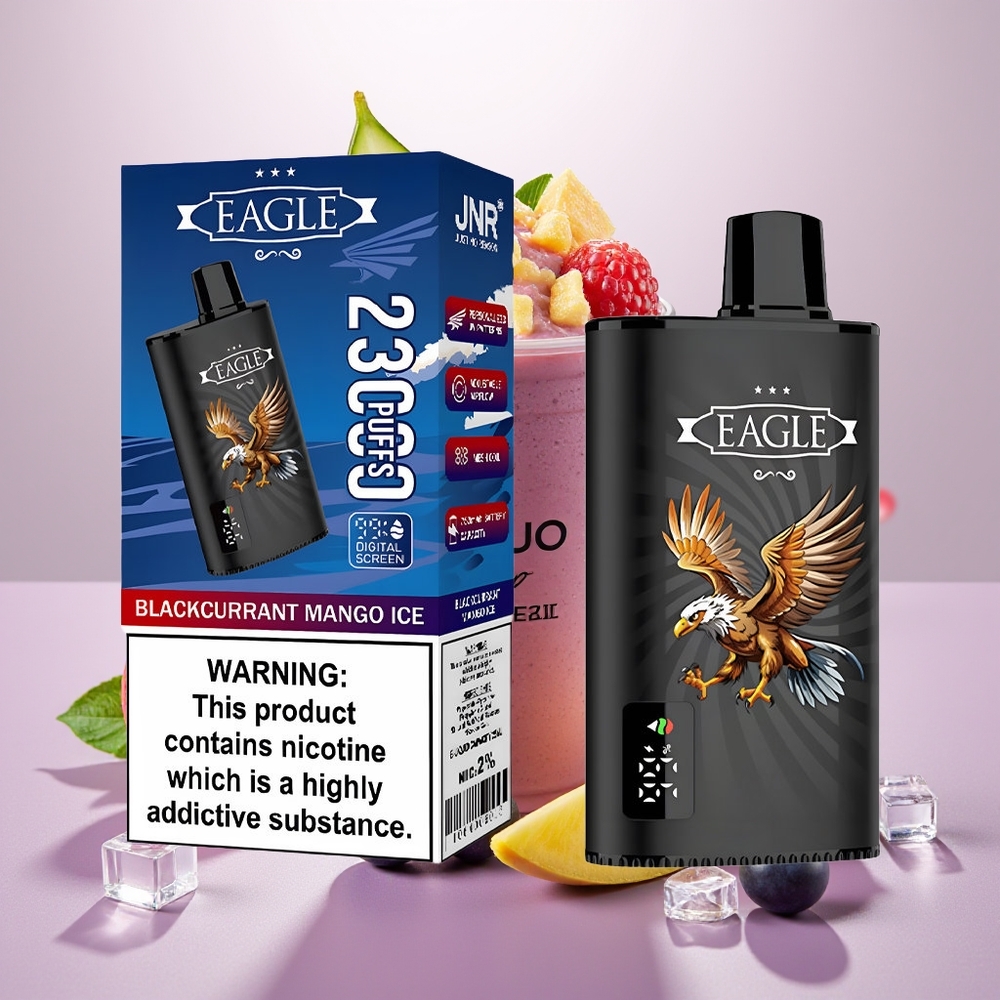 Wholesale Turkey JNR EAGLE Smart 23000 Puffs 750mAh Battery 25ml e-Liquid Blackcurrant Mango Buz