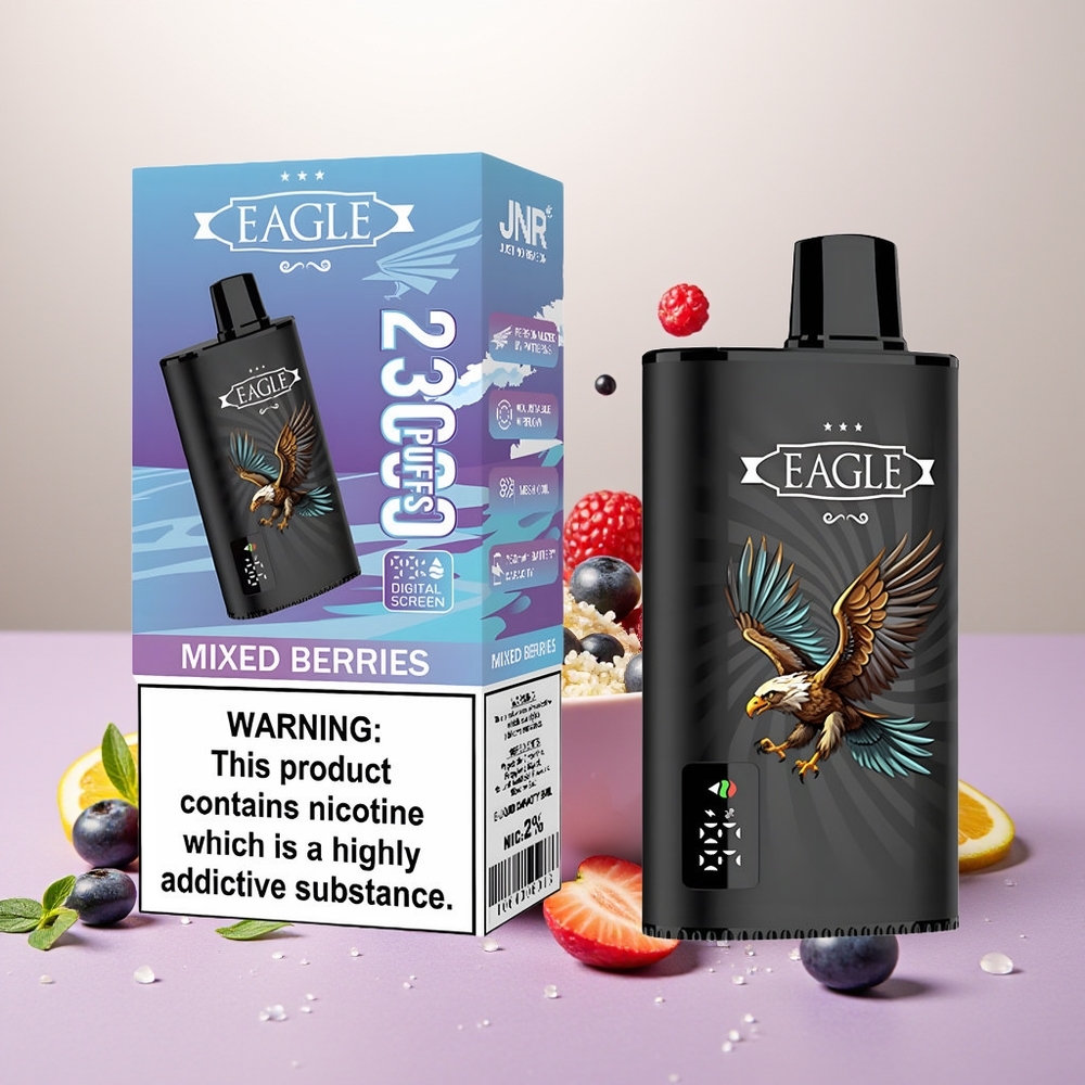 Wholesale Turkey JNR EAGLE Smart 23000 Puffs Digital Screen Adjustable Airflow Karışık Meyveler Tek Kullanımlık Vape