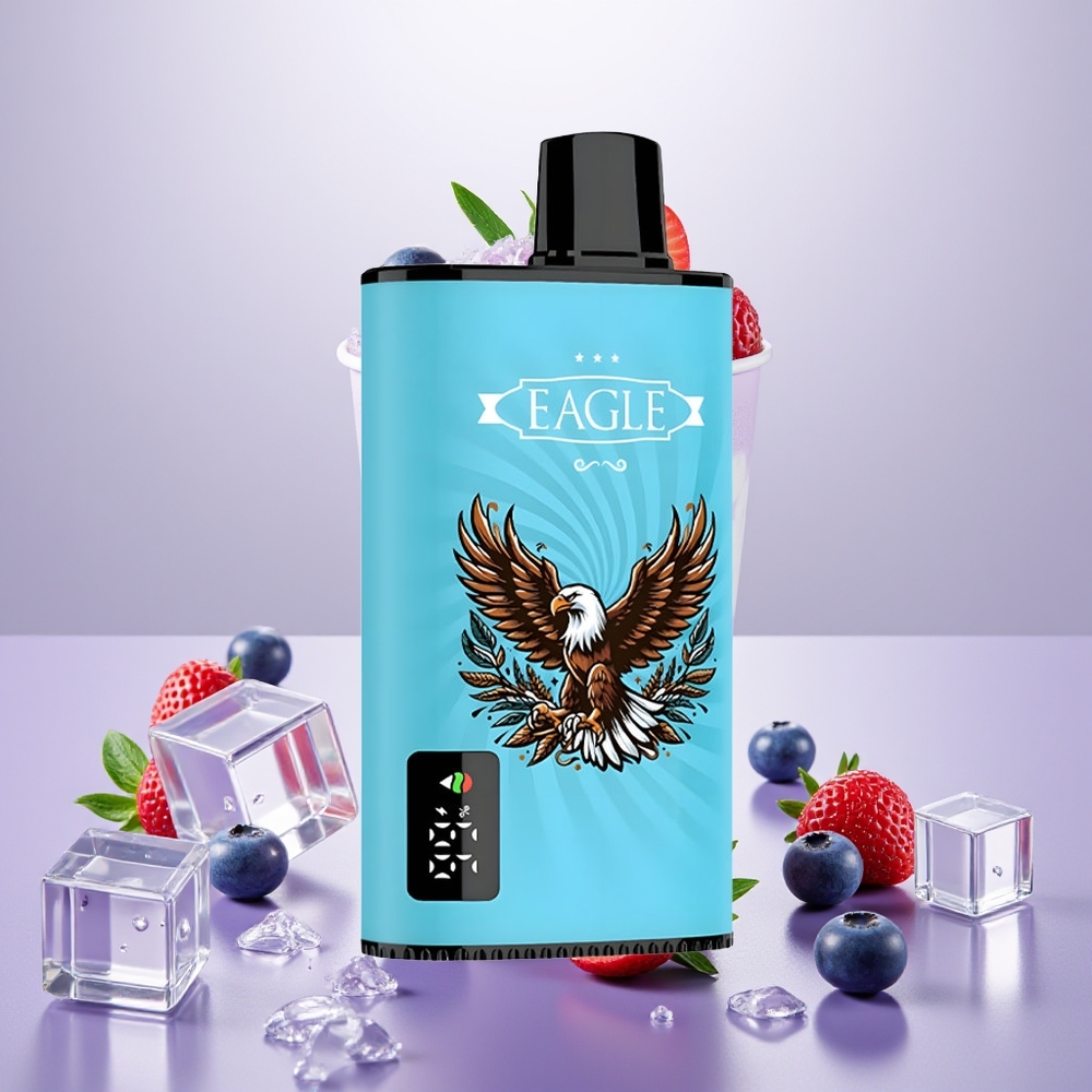 Wholesale Turkey JNR EAGLE Smart 23000 Puffs Digital Screen Adjustable Airflow Mavi Böğürtlen Buz