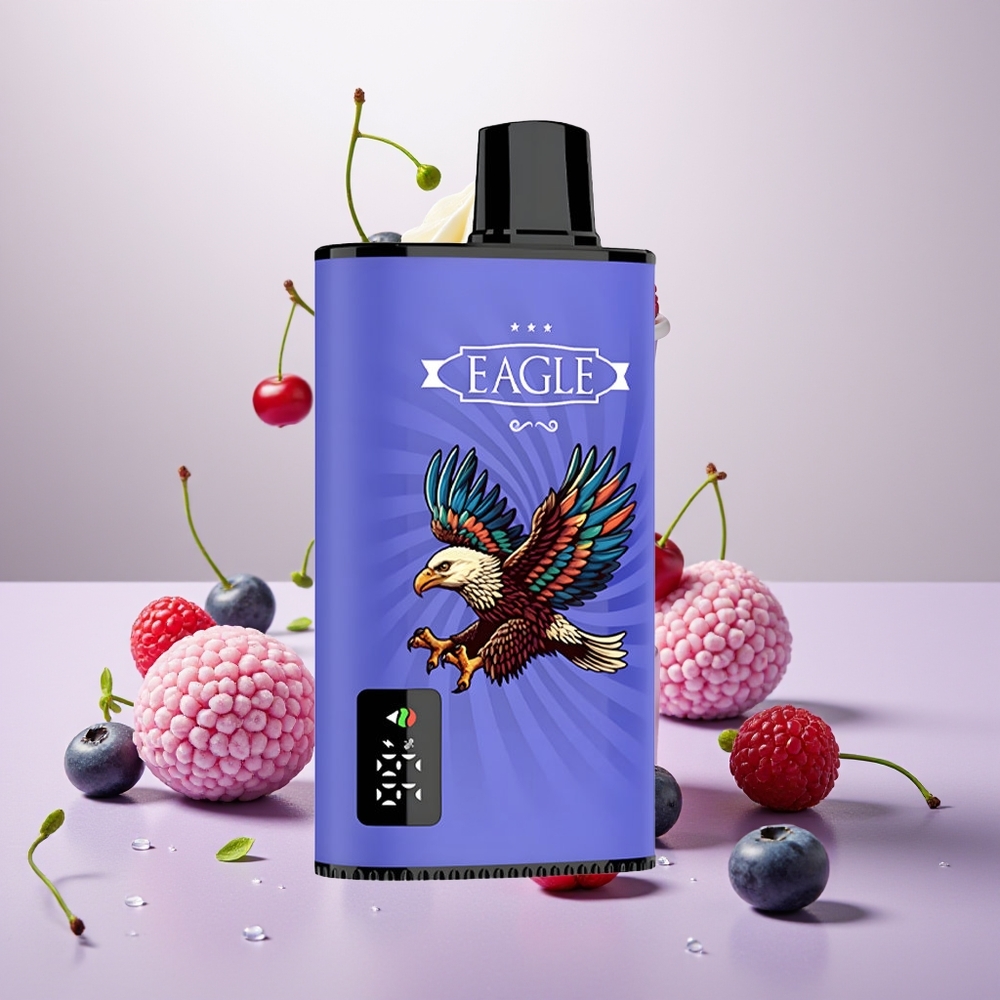 Wholesale Turkey JNR EAGLE Smart 23000 Puffs Digital Screen Type-C Ahududu Vişne Yabanmersini
