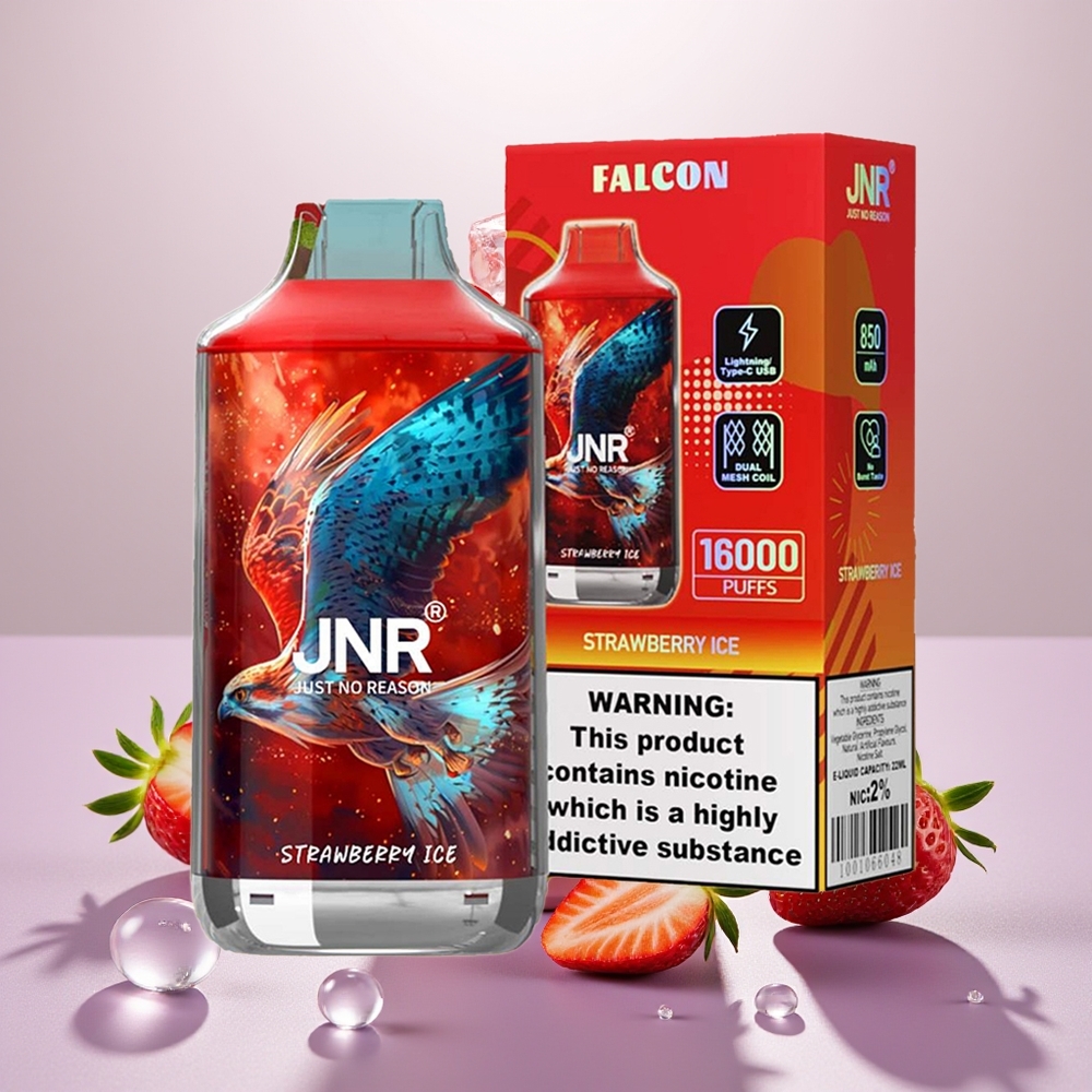 Wholesale Turkey JNR Falcon 16000 Puffs 22ml Çilek Buz Tek Kullanımlık Vape