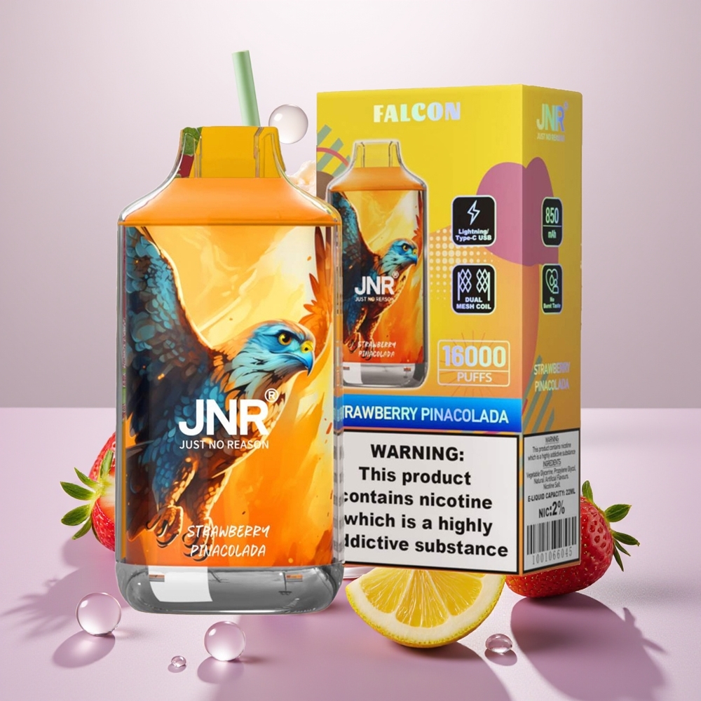 Wholesale Turkey JNR Falcon 16000 Puffs 22ml Çilekli Pina Colada