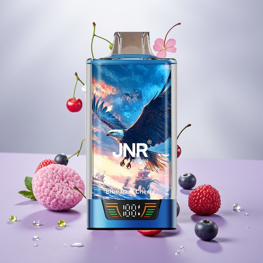 Wholesale Turkey JNR Falcon Pro 28000 30ml 5% Mavi Ahududu Kiraz