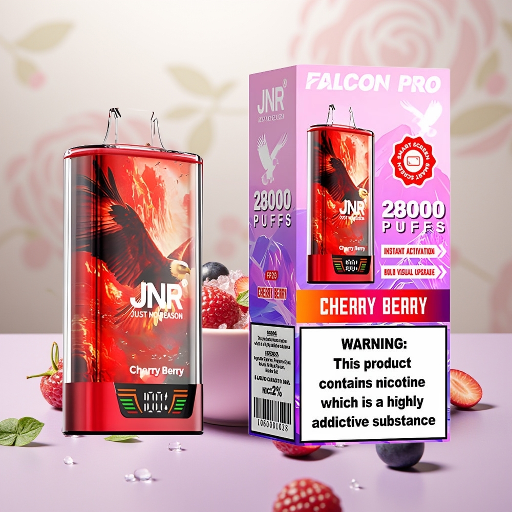 Wholesale Turkey JNR Falcon Pro 28000 Puffs Smart Display Vişne Çilek