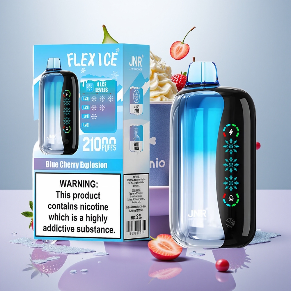 Wholesale Turkey JNR Flex Ice 21000 Puf Ice Adjustable Type-C Mavi Kiraz Patlaması