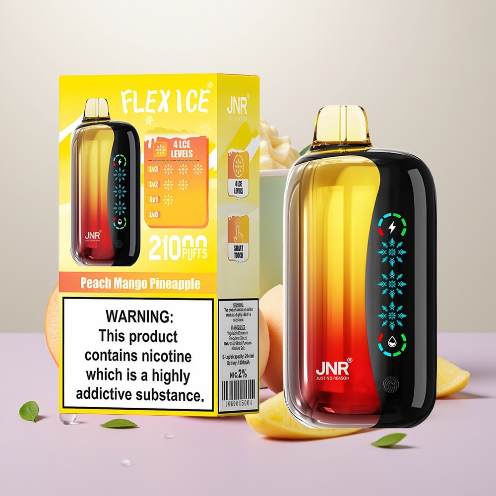 Wholesale Turkey JNR Flex Ice 21000 Puf Özelleştirilebilir Hava Akışı Şeftali Mango Ananas