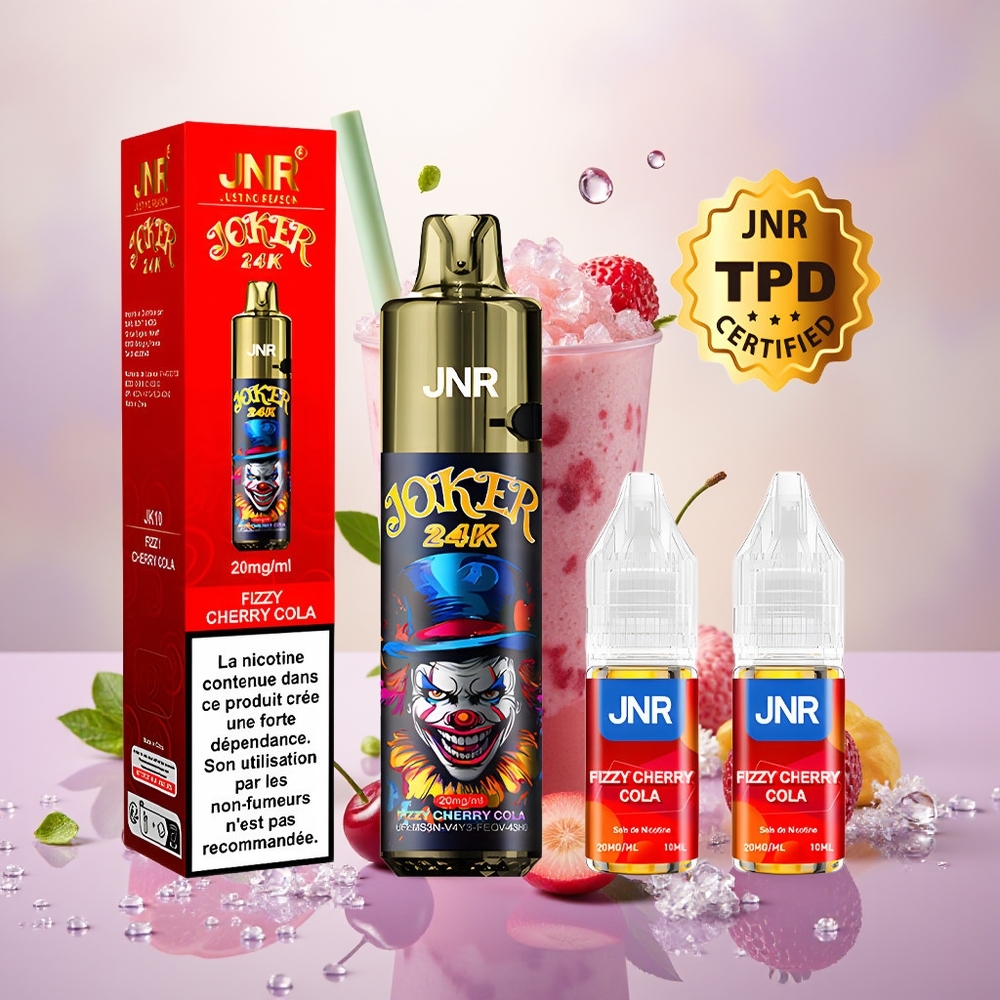 Wholesale Turkey JNR Joker 24000 Puffs 2% Nikotin Gazlı Kiraz Kola Tek Kullanımlık Vape