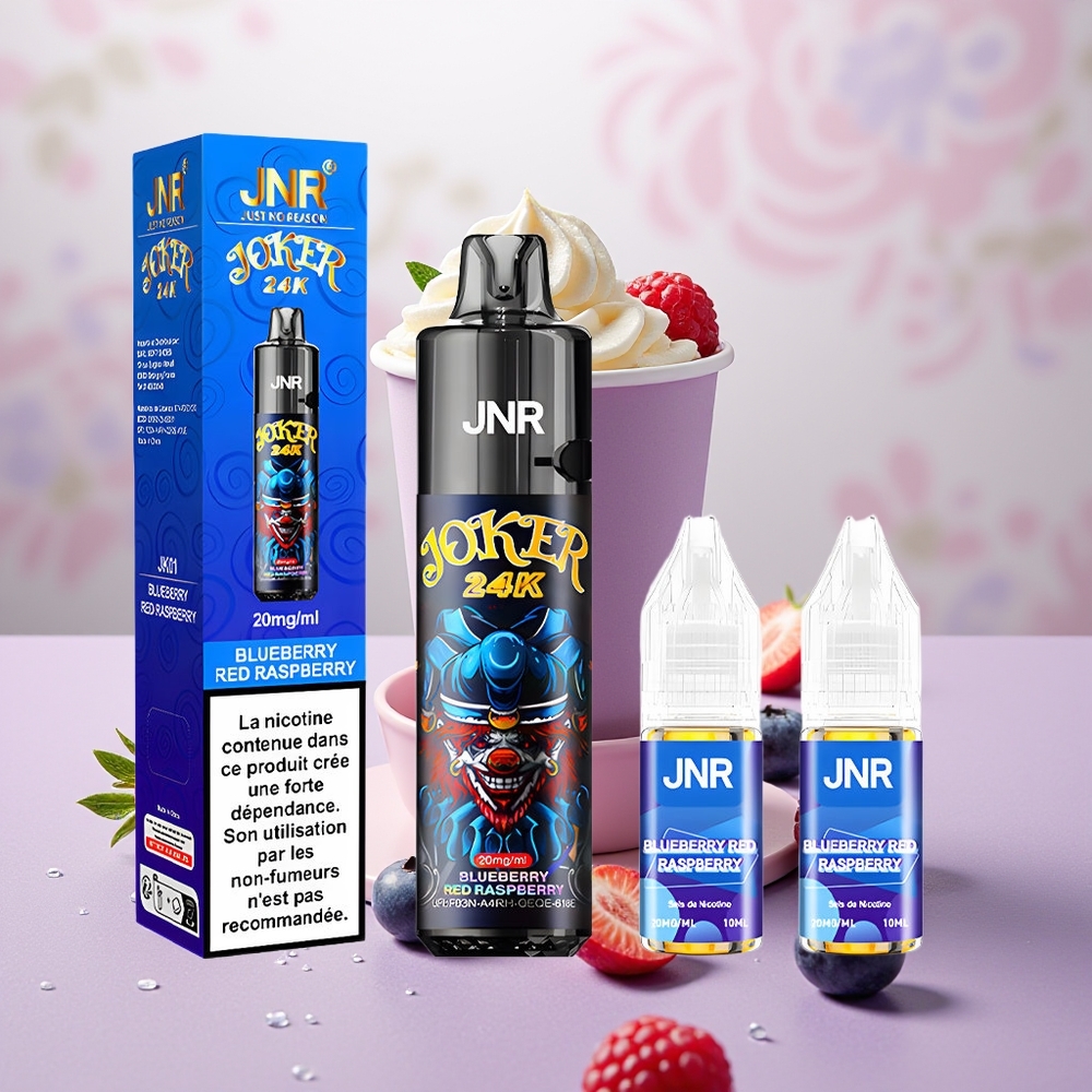 Wholesale Turkey JNR Joker 24000 Puffs 2% Nikotin Tip Dolumlu Yaban Mersini Ahududu Tek Kullanımlık Vape