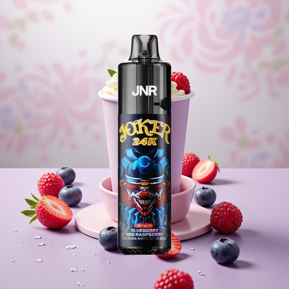 Wholesale Turkey JNR Joker 24000 Puffs 2% Nikotin Tip Dolumlu Yaban Mersini Ahududu Tek Kullanımlık Vape