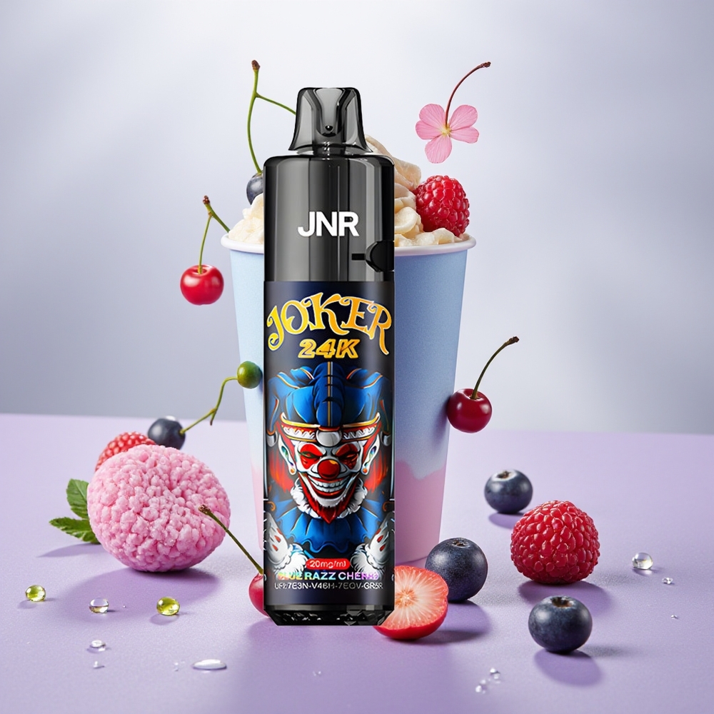 Wholesale Turkey JNR Joker 24000 Puffs 2% Nikotin Type-C Şarj Mavi Ahududu Vişne