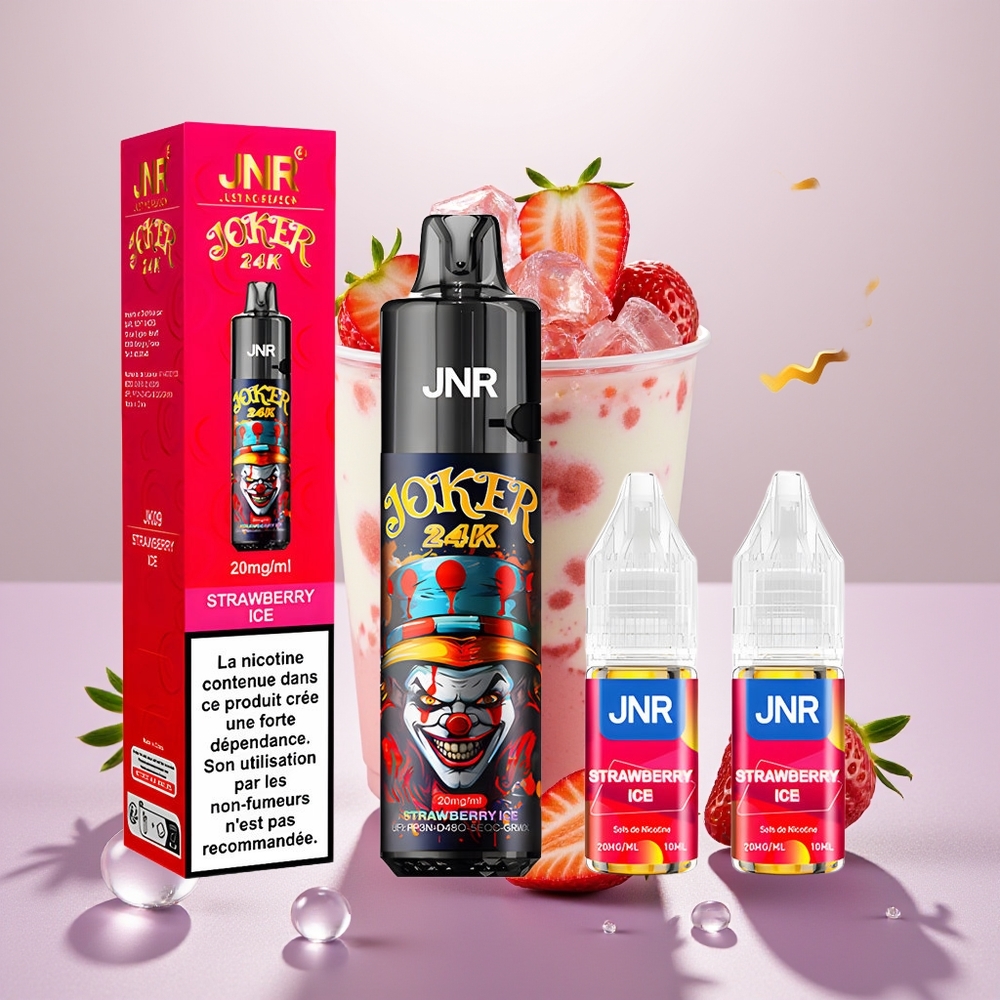 Wholesale Turkey JNR Joker 24000 Puffs Çilek Buz Tek Kullanımlık Vape