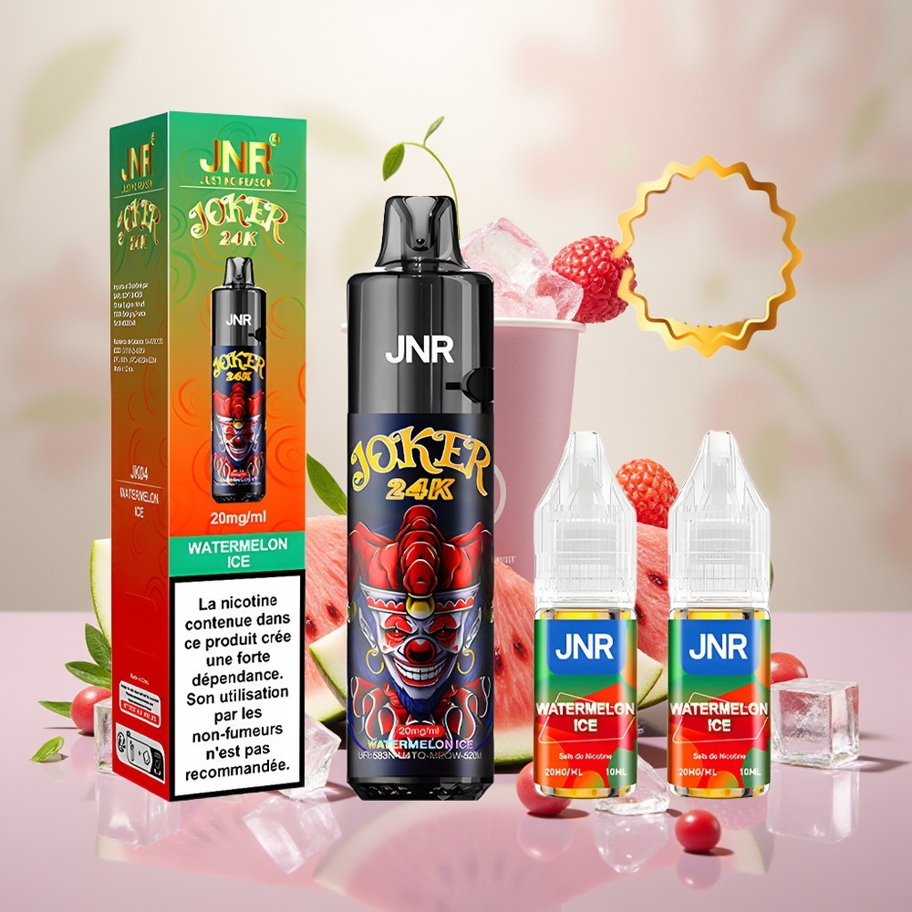 Wholesale Turkey JNR Joker 24K Puffs 800mAh 2% Nikotin Karpuz Buz Tek Kullanımlık Vape