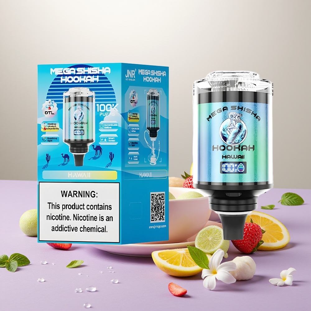 Wholesale Turkey JNR Mega Shisha Hookah 100K 2200mAh Hawaii