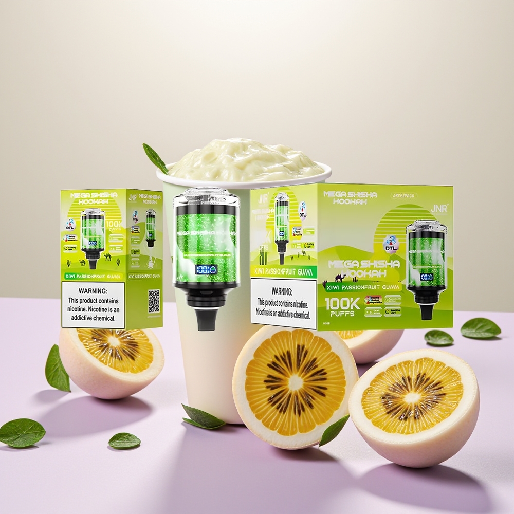 Wholesale Turkey JNR Mega Shisha Hookah 100K 2200mAh Interactive Smart Screen Kivi Çarkıfeleği Guava