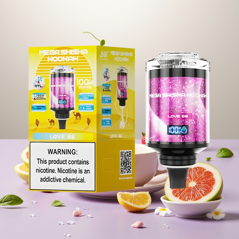 Wholesale Turkey JNR Mega Shisha Hookah 100K 2200mAh Type-C Aşk 66