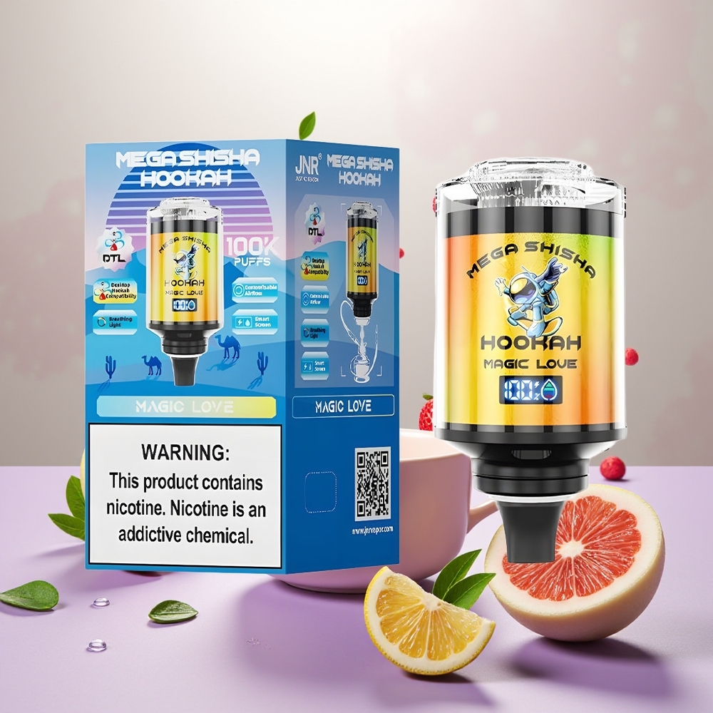 Wholesale Turkey JNR Mega Shisha Hookah 100K 2200mAh Type-C Magic Love