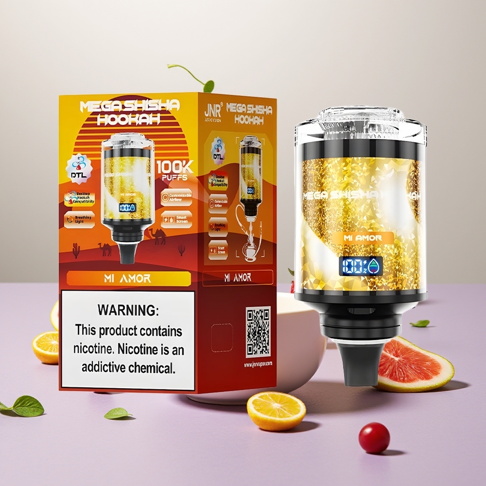 Wholesale Turkey JNR Mega Shisha Hookah 100K 2200mAh Type-C Mi Amor