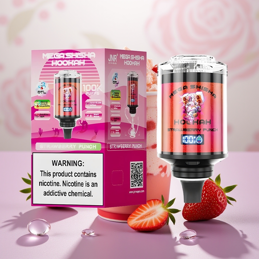 Wholesale Turkey JNR Mega Shisha Hookah 100K 2200mAh Çilekli Punch