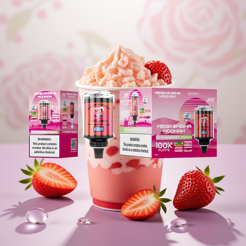 Wholesale Turkey JNR Mega Shisha Hookah 100K 2200mAh Çilekli Punch