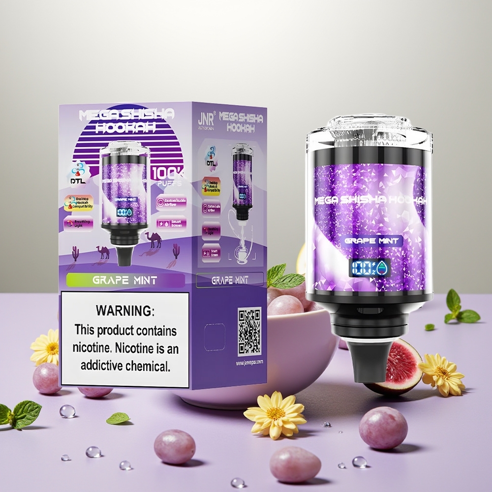 Wholesale Turkey JNR Mega Shisha Hookah 100K 2200mAh Üzüm Nane
