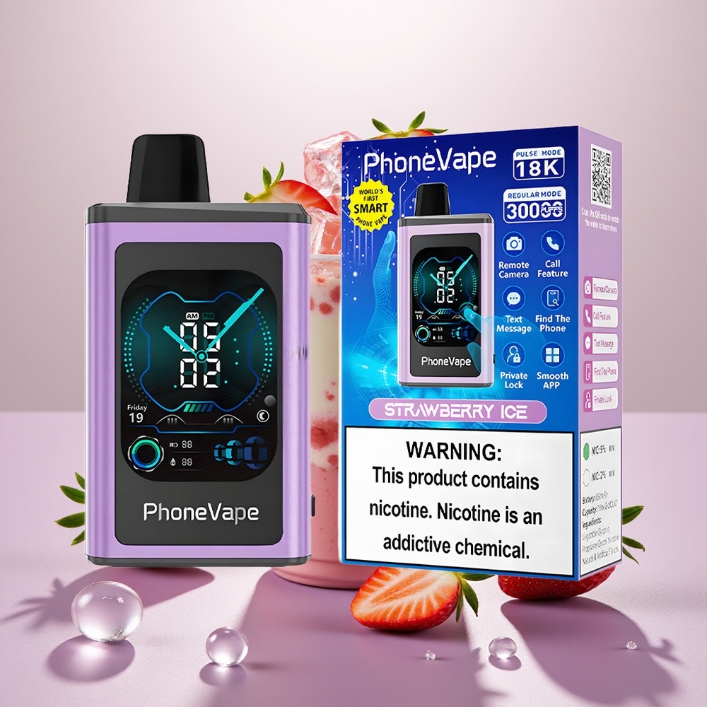 Wholesale Turkey JNR PhoneVape 30000 puf Rechargeable ve Turbo Çilek Buz Tek Kullanımlık Vape