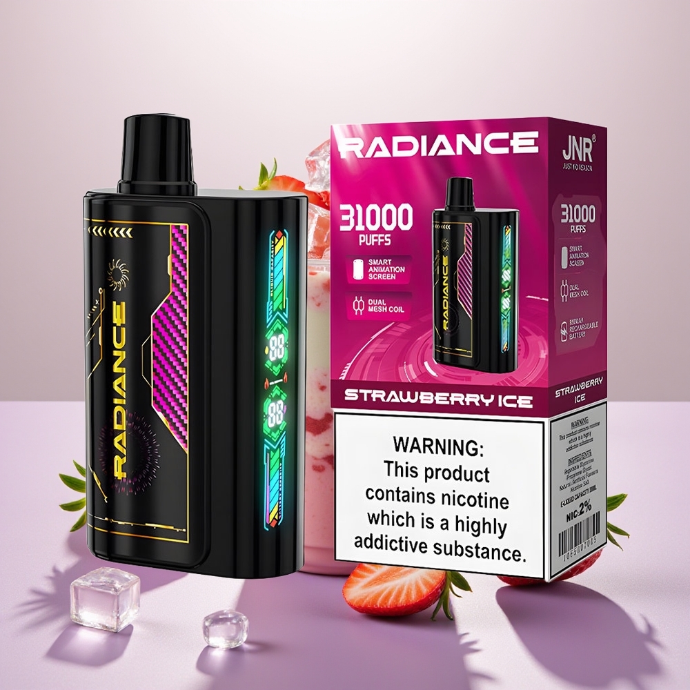 Wholesale Turkey JNR Radiance 31000 Puf Çift Mesh Çilek Buz Tek Kullanımlık Vape
