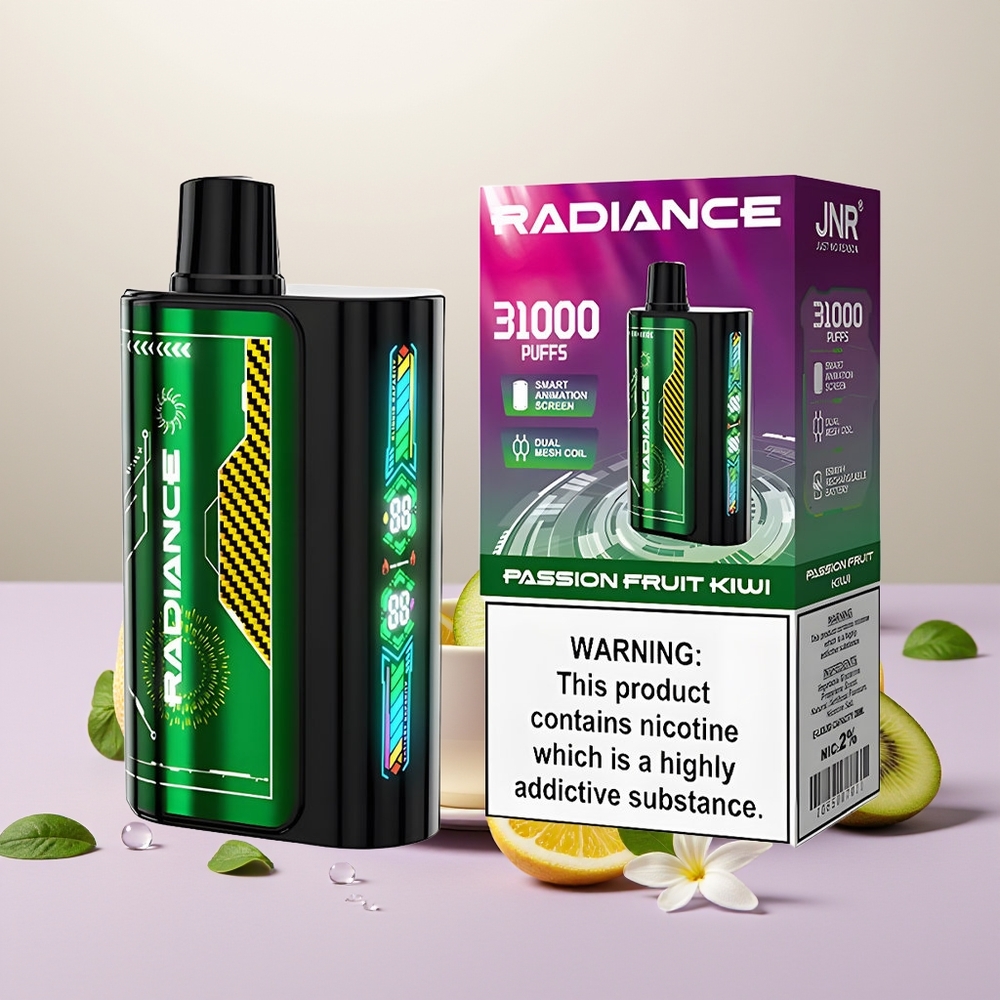 Wholesale Turkey JNR Radiance 31000 Puff Dual Mesh Çarkıfelek Meyvesi Kivi Tek Kullanımlık Vape