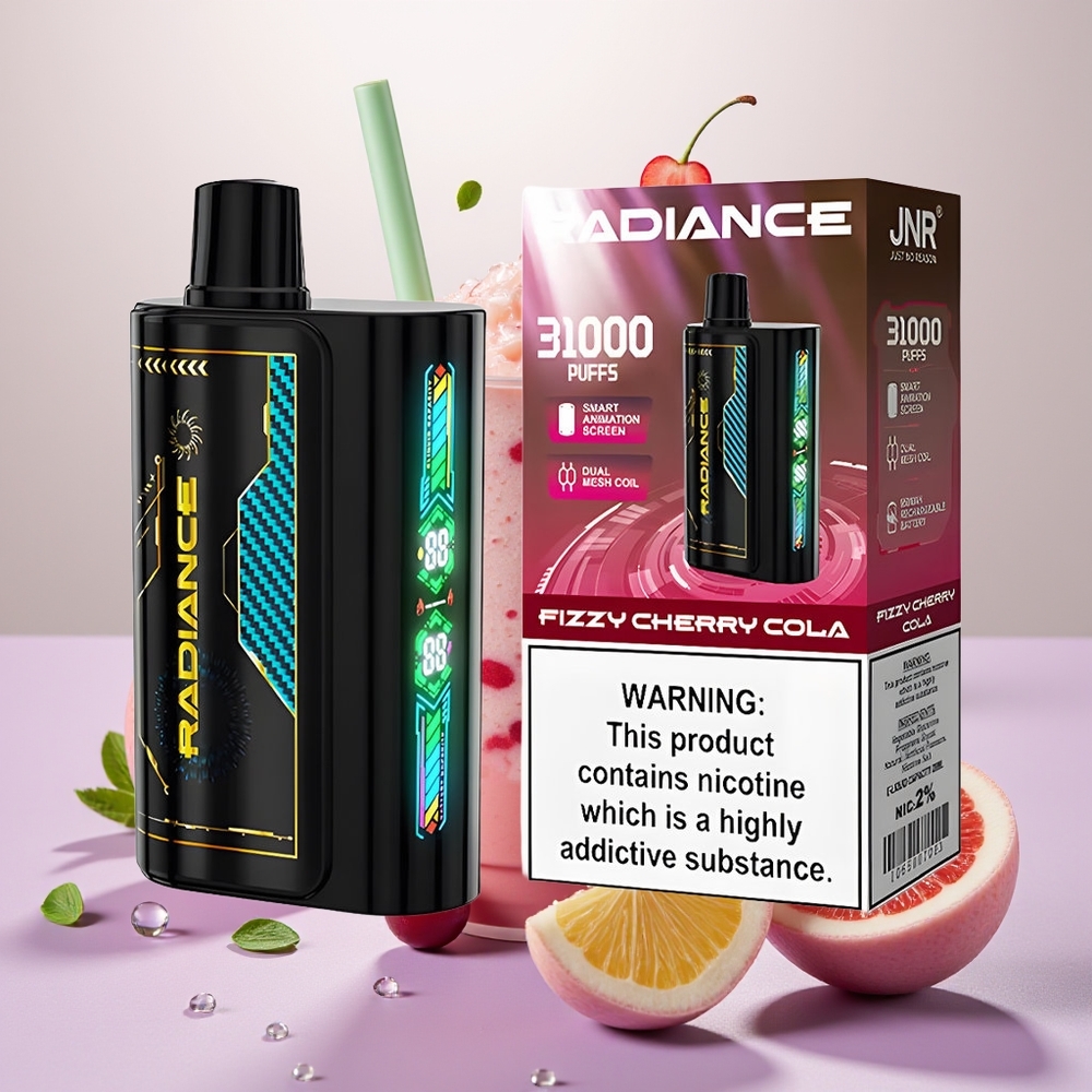 Wholesale Turkey JNR Radiance 31000 Puffs 28ml Fizzy Kiraz Kola Tek Kullanımlık Vape