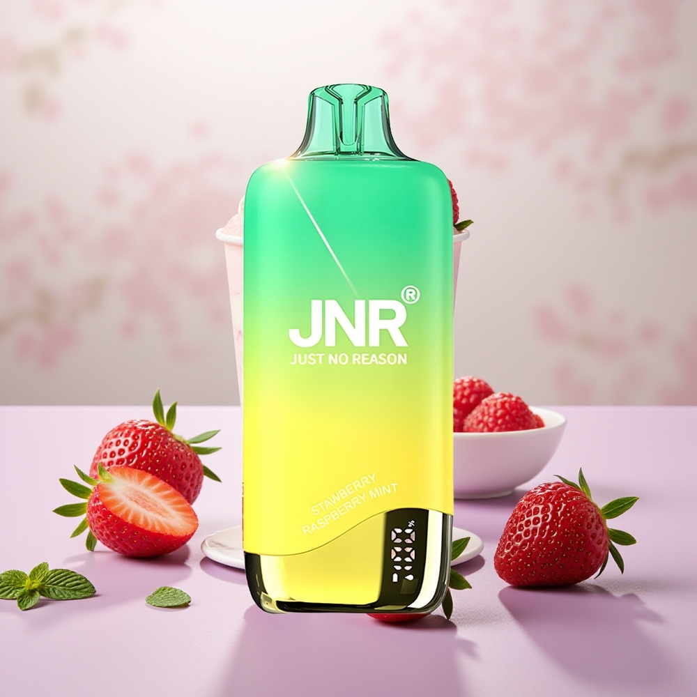 Wholesale Turkey JNR Rainbow 10500 Puffs 18ml Çilek Ahududu Naneli