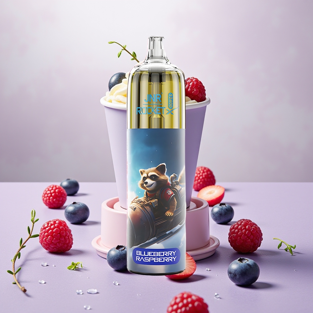 Wholesale Turkey JNR Rocket-X 12400 Puf RGB Işıklı Yaban Mersini Ahududu Tek Kullanımlık Vape