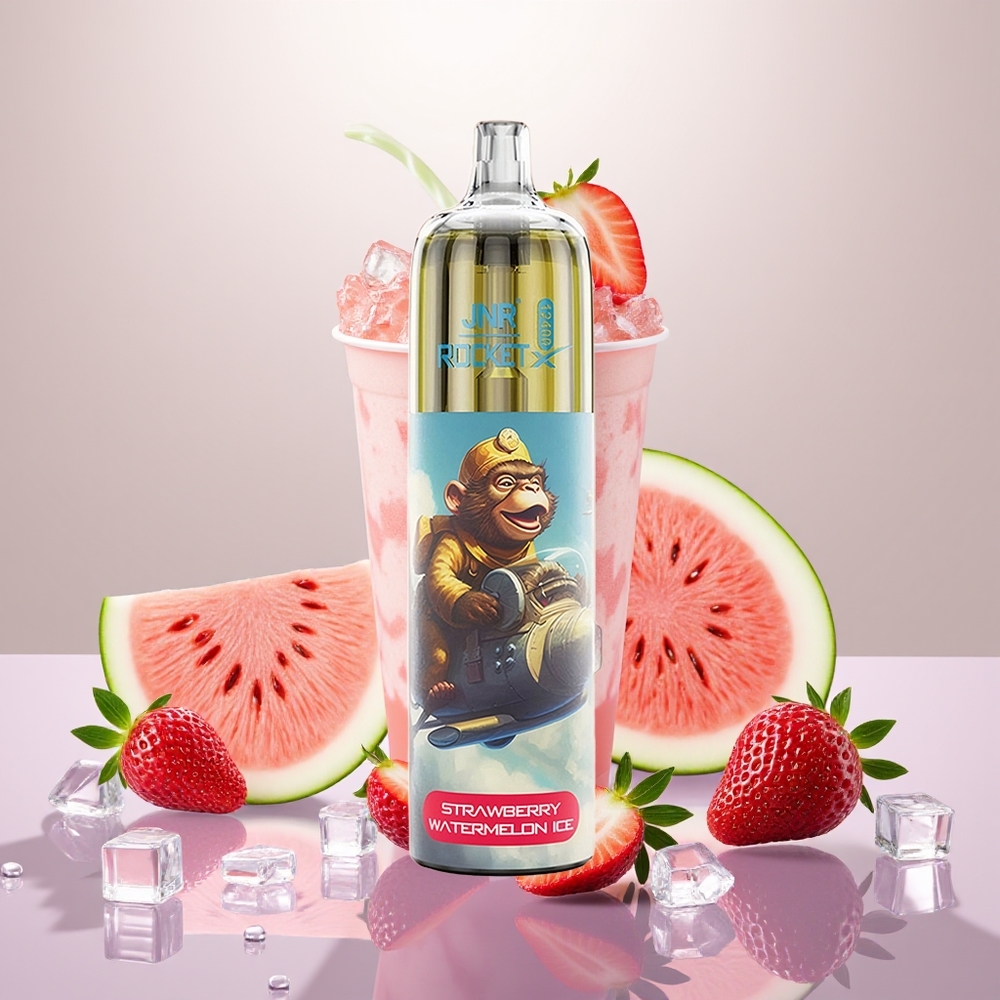 Wholesale Turkey JNR Rocket-X 12400 Puffs RGB Işık Çilek Karpuz Buz Tek Kullanımlık Vape