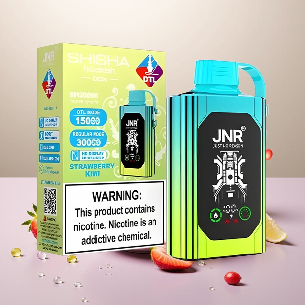 Wholesale Turkey JNR Shisha Hookah Box 20500 Puffs 25ml Çilek Kivi