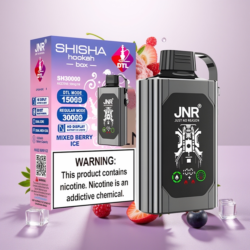 Wholesale Turkey JNR Shisha Hookah Box 20500 Puffs Dual Mesh Coil Karışık Meyve Buz