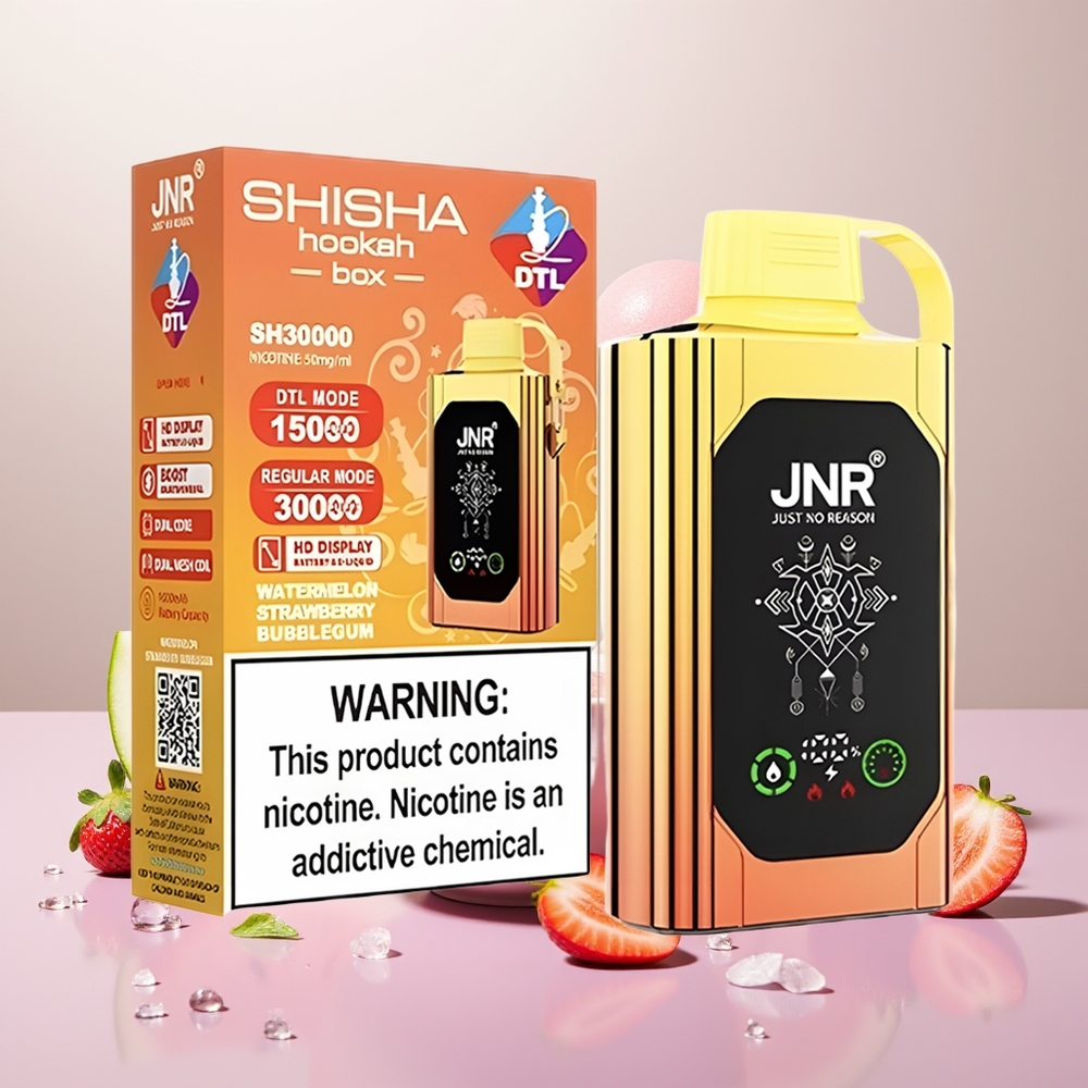 Wholesale Turkey JNR Shisha Hookah Box 20500 Puffs Dual Mesh Coil Karpuz Çilek Balonlu Sakız