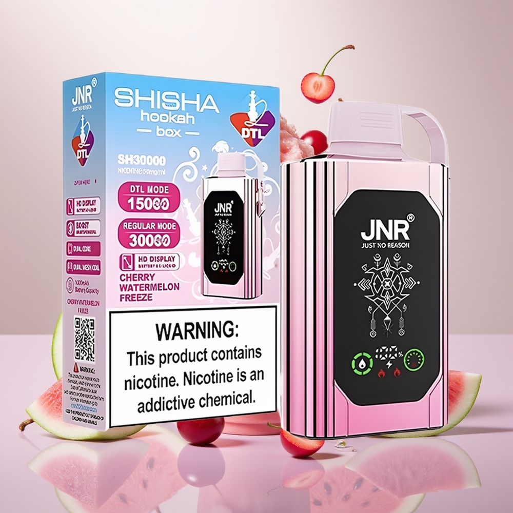 Wholesale Turkey JNR Shisha Hookah Box 20500 Puffs Dual Mesh Coil Type-C Kiraz Karpuz Donması