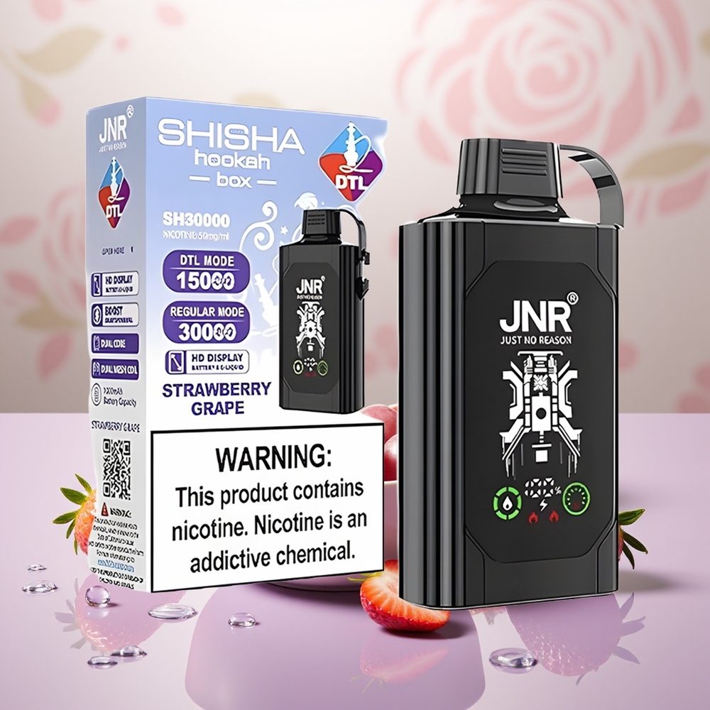 Wholesale Turkey JNR Shisha Hookah Box 20500 Puffs Dual Mesh Coil Type-C Çilek Üzüm