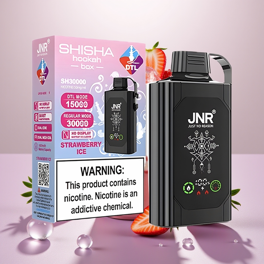 Wholesale Turkey JNR Shisha Hookah Box 20500 Puffs Dual Mesh Coil Çilek Buz